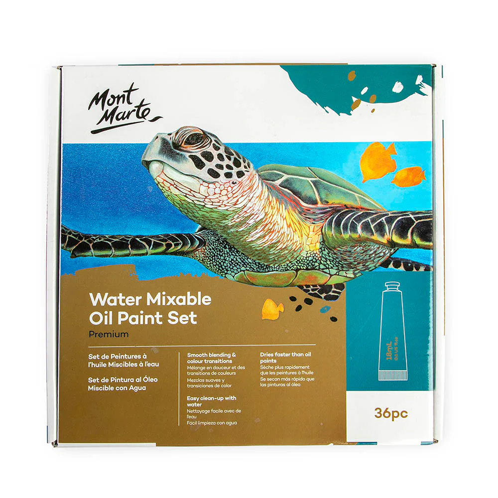 Mont Marte Water Mixable Oil Paint Set Premium 36pc x 18ml