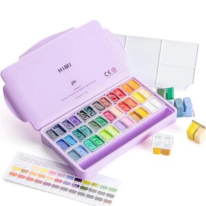 HIMI 36 Colors 12ml Gouache Paint Set (Twin split cups)