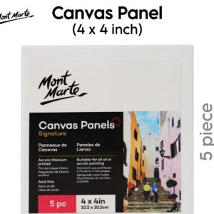 Mont Marte Canvas Panel - 4x4 inch (5pc Pack)