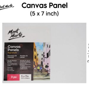 Mont Marte Canvas Panel - 5x7 inch (3pc Pack)
