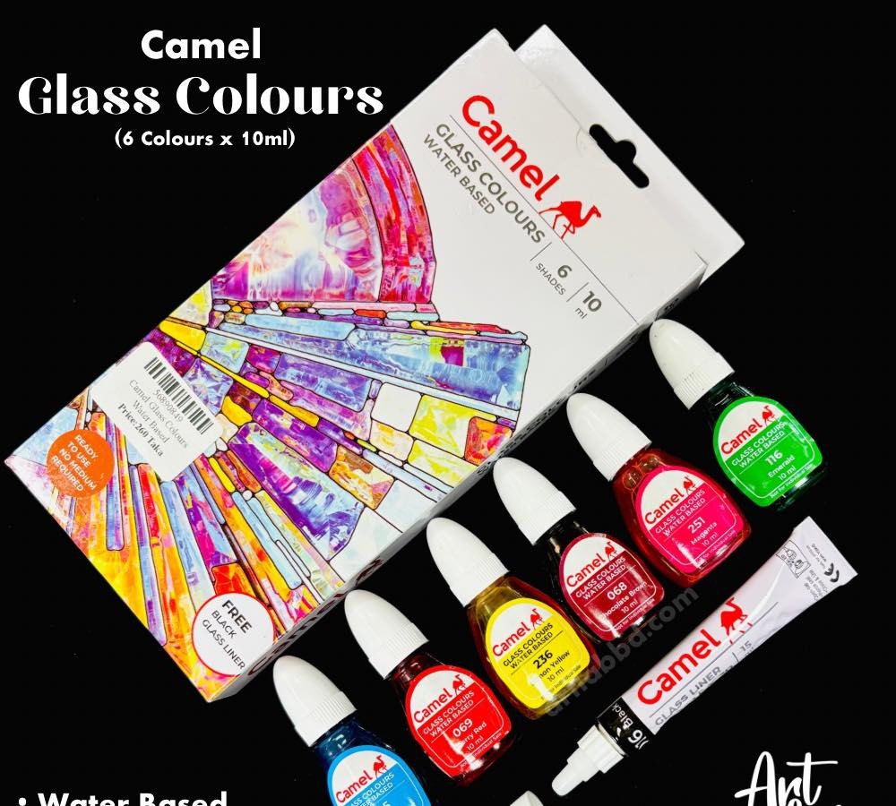 Camel Glass Colours Water Based (6pc x 10ml)