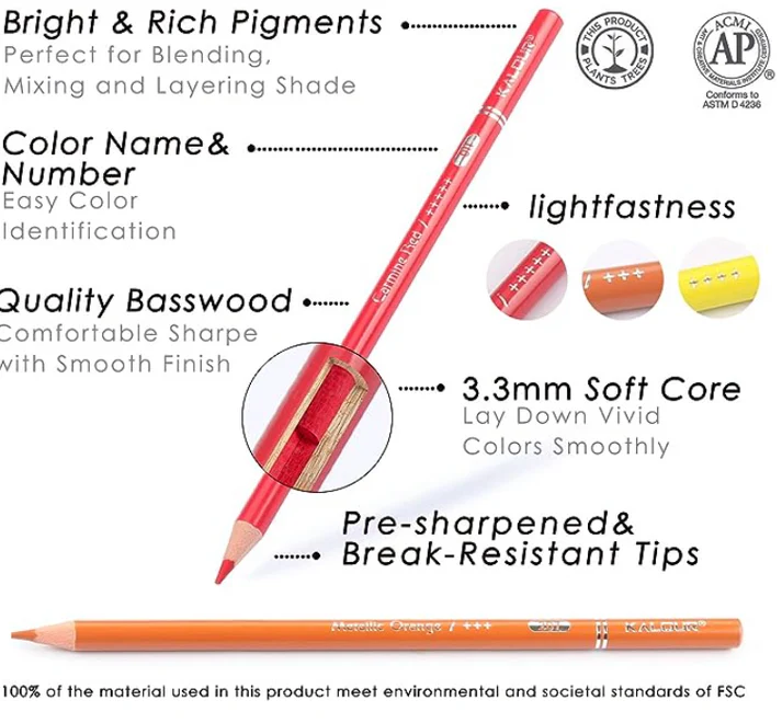 KALOUR Professional Colored Pencils,Set of 120 Colors - Image 7