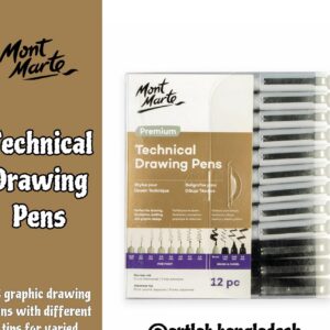 Mont Marte Technical Drawing Pens 12pc