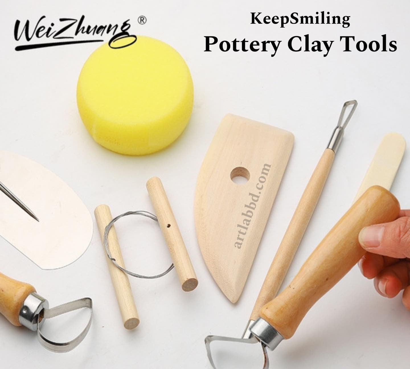 Keep Smiling Pottery Tools (8pc) - Image 3