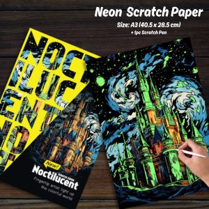Neon Scratch Paper Board A3