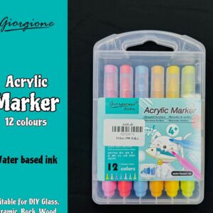 Giorgione Acrylic Marker (12 Colors) - Plastic Box