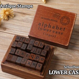 Antique Wooden Stamps - Lower Case [Schoolbook]