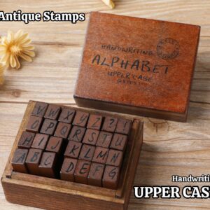 Antique Wooden Stamps - Upper Case [Handwriting]