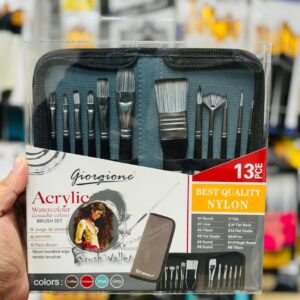 Giorgione Wallet Brush Set – Silver