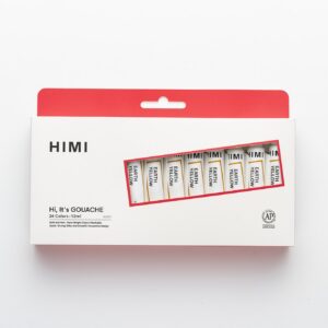 HIMI GOUACHE PAINT TUBE SET, 12ML/24 COLORS