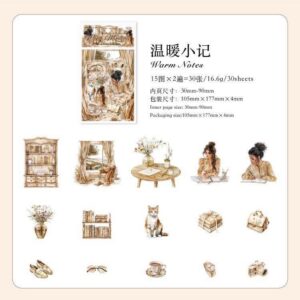 Sugar Poetry Life Sticker – Warm Notes