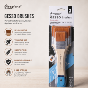 Giorgione Gesso Brush Set 3pcs (30mm, 50mm, 60mm)