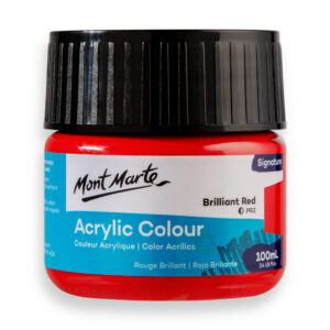 Mont Marte Acrylic Colour Paint 100ml – Brilliant Red