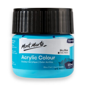 Mont Marte Acrylic Colour Paint 100ml – Sky Blue