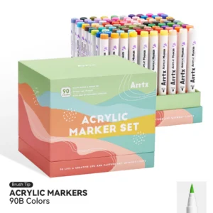 Arrtx 90B Colors Acrylic Paint Markers Brush Tip Landscape Colors