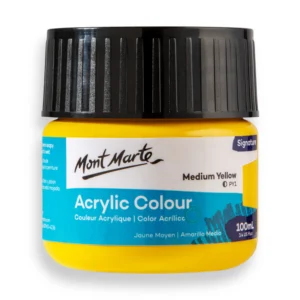 Mont Marte Acrylic Colour Paint Signature 100ml – Medium Yellow