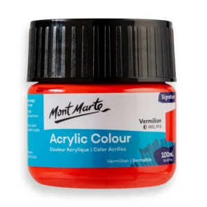 Mont Marte Acrylic Colour Paint Signature 100ml – Vermillion