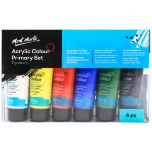Mont Marte Acrylic Colour Primary Set Signature 6pc x 50ml