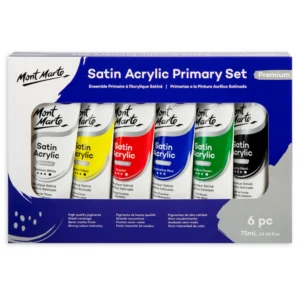 Mont Marte Satin Acrylic Primary Set 6 x 75ml