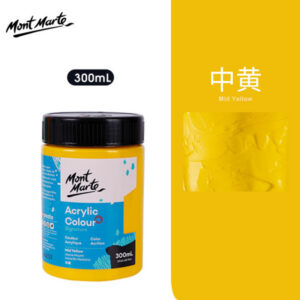 Mont Marte Acrylic Colour Paint Signature 300ml – Medium yellow