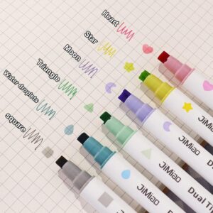 JiMiao Stamp Coloring Highlighter Set – 6 Colors