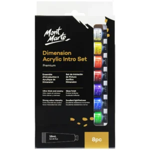 Mont Marte Dimension Acrylic Paint Intro Set Premium 8pc x 18ml
