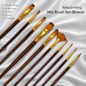 KeepSmiling Mix Brush Set (Brown)