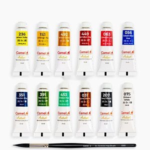 Camel Artist Watercolor 12 Shades 9ml + 1 Mop Brush - image 2
