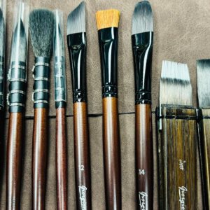 Giorgione Leather Wallet Watercolour Brushes