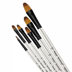 Keep Smiling Mini Filbert Brush Set 6pc